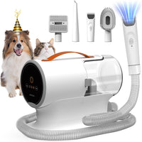 Dog Grooming Vacuum Kit,12000Pa Strong Pet Vacuum for Shedding,Grooming Hai,Quiet,Pg100,2L Large Capacity